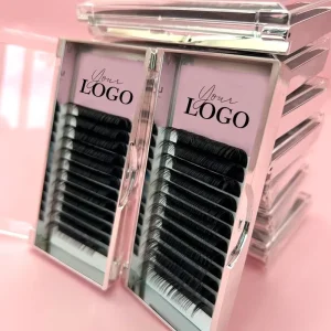 Cashmere Eyelash Tray 0.03 05 07 Mega Volume Private Label Eyelash Extension 8 25mm Dark Matte Velvet Lash Extension