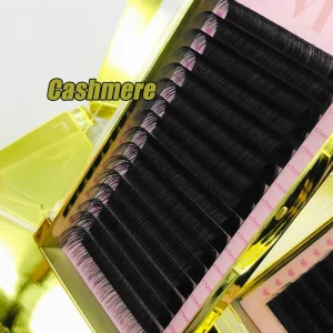 Cashmere Individual 0.03mm Lash Extensions Premium Matt Dark Black Private Label Korean Volume Silk Eyelash Extensions