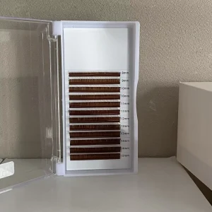 Cashmere Lash Extensions Matte Black Dark Brown and Light Brown 0.05 0.07mm Easy Fan Eyelash Extension