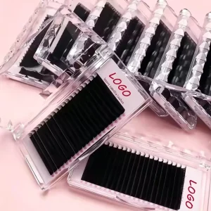 Cashmere Lash Extensions Soft Matte Flat Individual Lashes Luxury Natural False Eyelashes Custom Curl Eyelash Trays