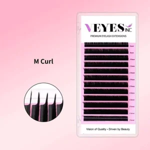 Cashmere Lashes M Curl Custom Logo Velvet Lash Trays Matte Black Cashmere Individual Eyelash Extension Supplies
