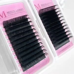 Cashmere Matte Black Eyelashes Extensions 100% Silk Matte Lash Trays