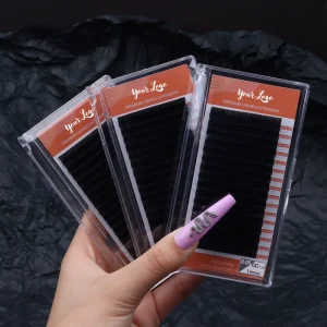 Cashmere Matte Black Individual Volume Eyelash Extension Velvet Easy Fan Lash Extension Trays