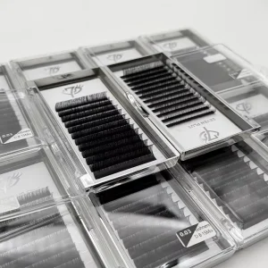 Cashmere Matte Dark Volume Lashes Extension Tray Soft Fluffy 0.03 05 07mm C CC D L LC LD Vegan Mink Lash Extension