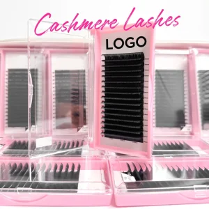 Cashmere Matte Dark Volume Lashes Extension Tray Soft Fluffy 0.03 05 07mm Lash Vegan Cashmere Lash Extensions