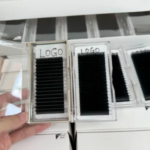 Cashmere Silk Matte Black Eyelash Extension 0.03 0.05 0.07 Volume Soft Silk Individual Lash Trays
