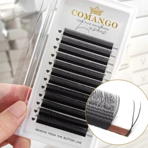 Cashmere Silk U shaped 2D Eyelash Extensions 0.07mm Easy Graft Crisscross Volume Vegan Cruelty Free Lashes