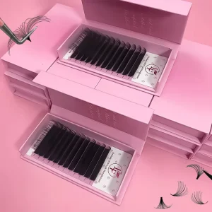 Cashmere Synthetic Hair Vegan Natural Soft Full Volume Eyelash Extension Wispy Russian Individual Eyelashes Private Label
