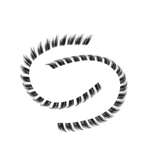 Cat Eye DIY Thin Band Fox Eye Lashes Natural Wispy Faux Mink Individual Lash Extension 0.07mm Thickness CC Curl