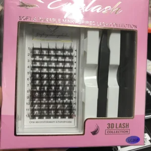 Cat Eye Fox Eye Wispy Crisscross Elongated Eye Shape Fan Segment DIY Cluster Lashes
