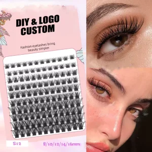 Cat Eye Lash Clusters Kit DIY Pre Cut Segmented Lash Extensions Segment Lashes Set Spiky Cluster Eyelashes Kit
