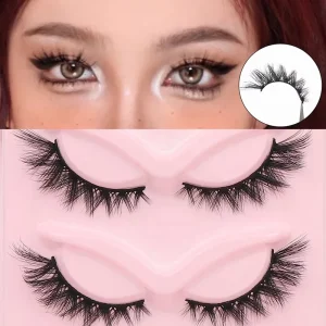 Cat Eye Lashes 3D Faux Mink False Eyelashes Fox New Style Winged Cat Eye Lashes Full Length Thick Dramatic Look