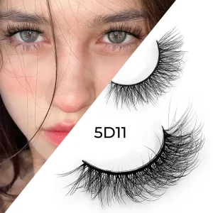 Cat Eye Lashes Faux Mink Eyelashes Natural 15MM D Curl Strip Lashes 100% Faux Mink Lashes