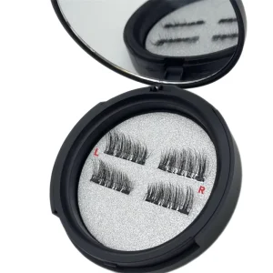 Cat Eye Magnetic Lashes Synthetic Hair Reusable Cruelty Free Super Fine Band Natural Look Half Lash for Hot Selling