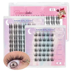 Cat Eye No Glue 7 10 Days B C CC D DD Curl Cluster Lashes Tray Velvet Diy Cluster Eyelash Extensions