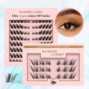 Cat Eye Press-On Cluster Lashes Self-Adhesive Eyelash Extensions