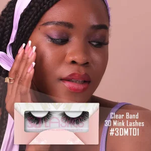 Cat Eye Wipsy Lashes 3D Mink Fur False Eyelashes Dramatic Fluffy and Natural with Invisible Band
