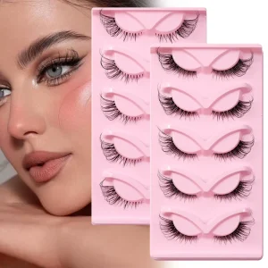 Cat Eyes Clear Band False Eyelashes Full Strip Eyelashes 3D Lashes Natural Strip Lashes Fuller Lashes Every Day Look Feel