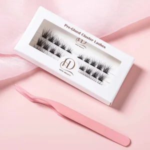 Cat Eyes Customizable Self Adhesive Pre Glued Lash Clusters 3D Natural Eyelashes Press on Cluster Lashes High Quality