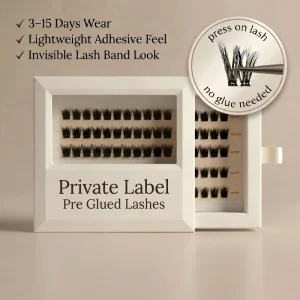 Cat Eyes Customizable Self Adhesive Pre Glued Lash Clusters 3D Natural Eyelashes Press on Cluster Lashes High Quality