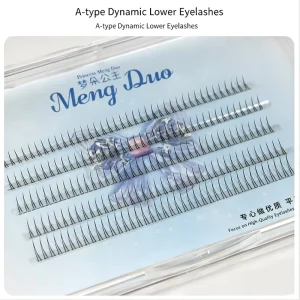 Cat’s Ears V-Shaped Lower False Eyelashes, Natural Single Clusters, Segmented