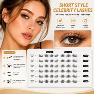 Celebrity Lash Clusters Natural Lightweight Reusable DIY Eyelash Extensions Easy Apply False Lashes Private Label