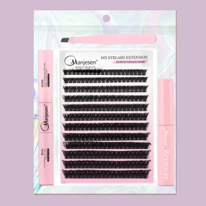 Cerise Cherry Pop DIY Cluster Eyelash 113D D Curl 13-19mm Bold Vivid Cherry Hot Pink Chic Spring Blossom Photo Day