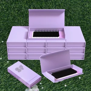 Chasmere Deep Dark Mate Black Easy Fanning 0.02 0.03mm Volume Lash Extension Mix Tray Custom Logo Eyelash Extension