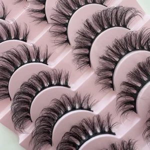 Chinese Venders 3D Volume Long Lasting Eyelashes Natural Drama Curly Eyelashes Artificial Mink Russian Eyelashes