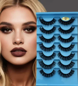 Chinese Venders Customized Packaging Natural Style Luxury Russian Strip Lashes D Curl Synthetic Hair False Eyelashes