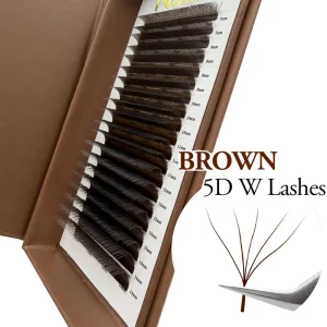 Chocolate Brown 0.07 YY W Shape Volume Eyelash Extension Lash Extension Vendor De Cilios 3d 4d 5d Clover Lashes W Lash