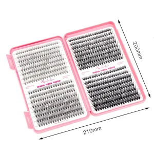 Christmas Segment Strip Eyelash Custom Logo Pre-Cut Cluster Lashes for Christmas Party