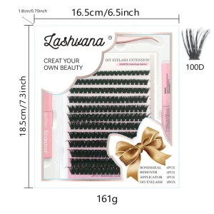 Christmas Special DIY Cluster Eyelash Red-Green Tip Individual Lashes Holiday Limited Edition Festive Makeup