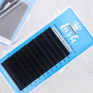 Classic Eyelash Extension Korea PBT 12 Row Matte Black Lashes Russian Volume Makeup Eyelashes Individual Lash