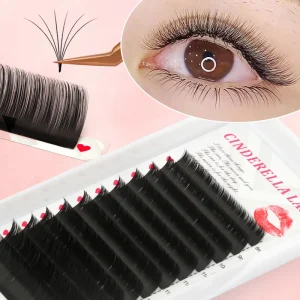 Classic Eyelash Extensions Stable C D Curl Individual Lashes No Glue Residue 12 Rows Professional Salon Grade Silk Volume Lash