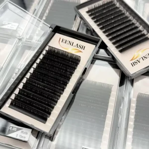 Classic Individual Lash Extension Manufacturer 0.03 0.05 0.07 Matte Black Eyelash Extension With Custom Logo