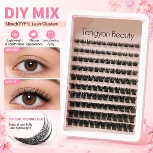 Classic Lash Trays Super Thin Band DIY Lashes Clusters D Curl Extensions Individual Segments for Natural Look Fluffy Lashes