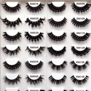 Classic Russian Strip Lashes Fluffy Natural Faux Mink Lash Synthetic 3D Luxury Faux Mink Lashes