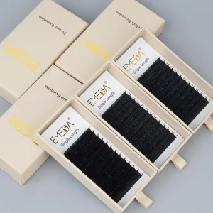 Classic Velvet Cashmere Lash Extensions Trays Volume Mink Lashes Matte Black Silk Individual Eyelash Extensions