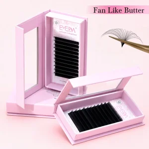 Classic Velvet Cashmere Lash Trays Matte Black Individual Eyelash Extensions Supplies Custom Volume Mink Lashes