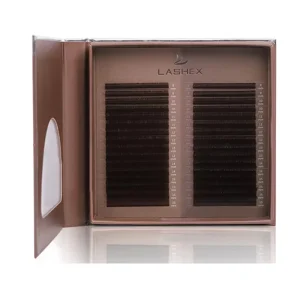 Classic Volume Label Brown Pink Shade C CC D Curl Lash Extension Trays Chocolate Color Eyelash Extension