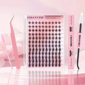 Clear Band Cluster Lashes 0.07 12 Rows Precut Segment False Eyelashes DIY Individual Cluster Eyelashes
