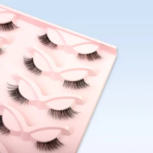 Clear Band Half Eyelashes Natural 3d Faux Mink Lashes Transparent Band False Eyelashes