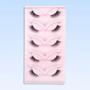 Clear Band Half False Eyelashes 3D Natural Fluffy Wispy Silk Faux Mink Strip Half Lashes Supplies