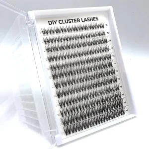 Clear Band Lash Clusters Wispy Private Label Manufacturer PBT Invisible Band Clear Band Cluster Lashes