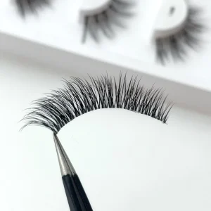 Clear Band Lashes Faux Mink Eyelashes Natural Vegan Full Strip Lashes Invisible Band Eyelashes