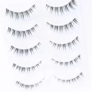 Clear Band One Piece Strip Lashes Ultra Thin False Eyelashes Natural Look 3D Effect Self Adhesive OEM Manufacturer