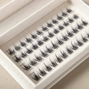 Clear Prebond Self-Adhesive Anime Style Press-On Lash Clusters Pre-Glued Self-Stick Eyelashes