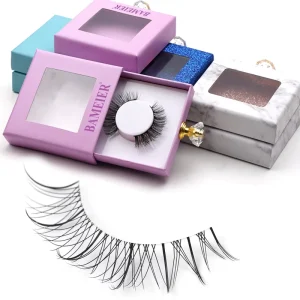 Clear Thin Band False Lashes Your Own Logo Super Thin Strip Fake Eye Eyelashes