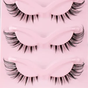 Clear Transparent Band 5 Pairs 3D Cat Fox Eye Lash Faux Mink Eyelashes Set Wispy Volume Eye Lashes Manufacturer Cat Eye Lashes
